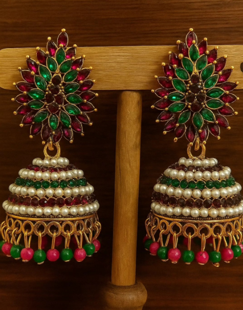 Traditional Multi-Colour Jhumka